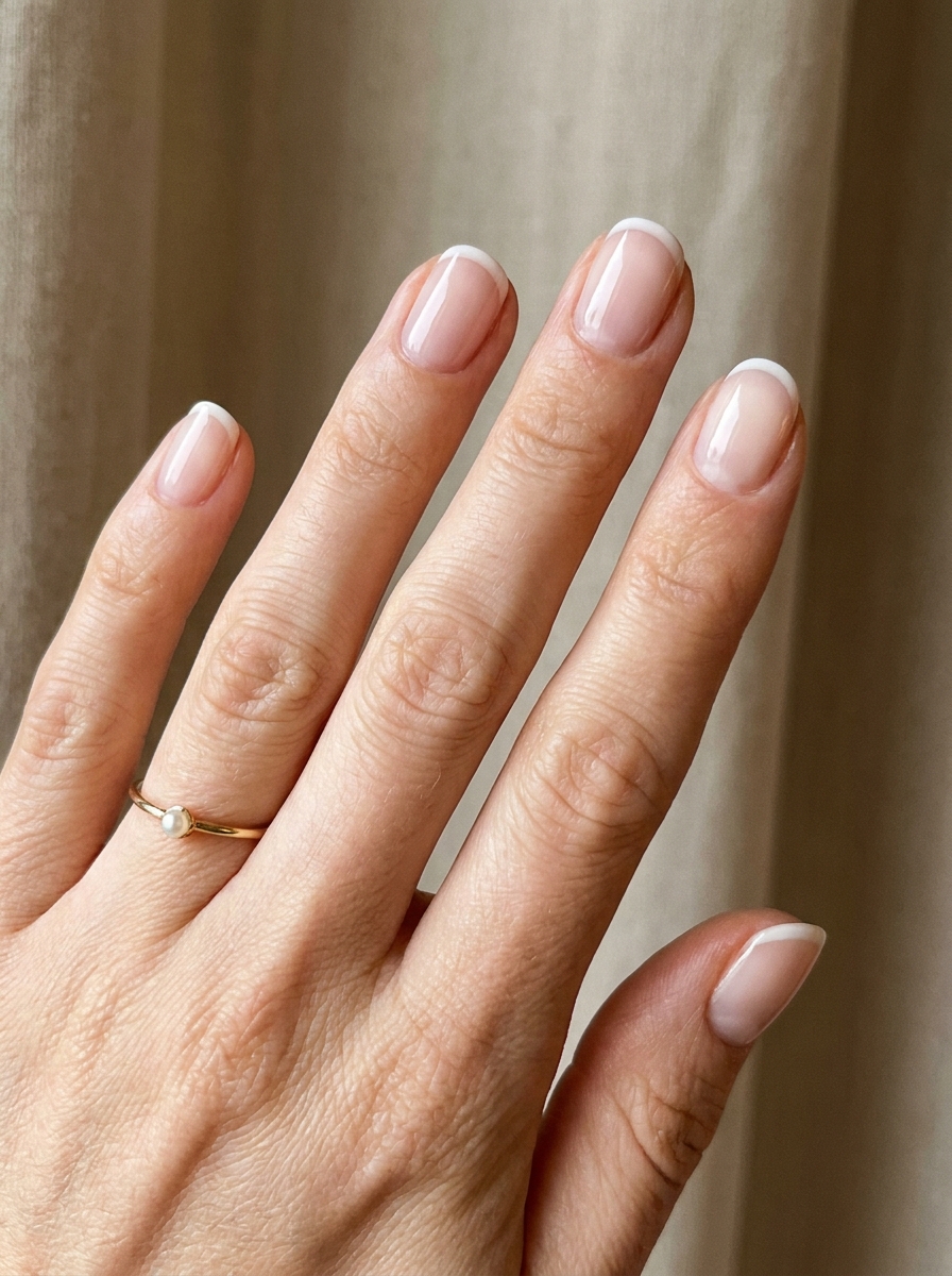 Short Milky French Nails als Milky French Nägel Inspiration 2026